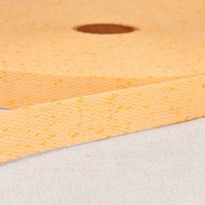 Sangle Polyester aspect Coton 30 mm Jaune paille moucheté ×1m