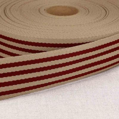 Sangle Polyester 40 mn Bicolore Bordeaux x 1m