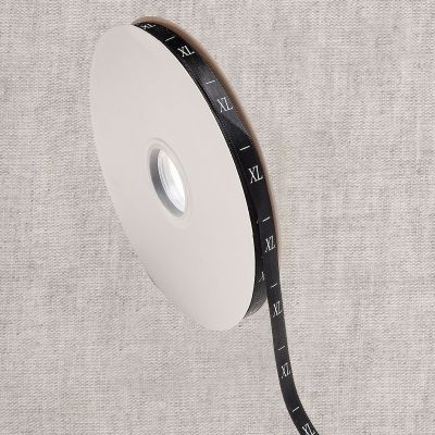 Ruban étiquettes 10 mm Taille XL sur fond Noir