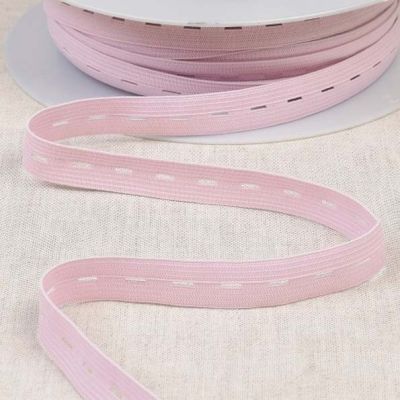 Elastique Boutonnière 15 mm Rose clair x1m