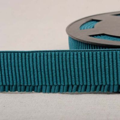 Elastique Bord Côte 40 mm Bleu canard x1m