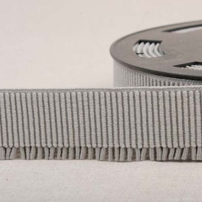 Elastique Bord Côte 40 mm Gris clair x1m