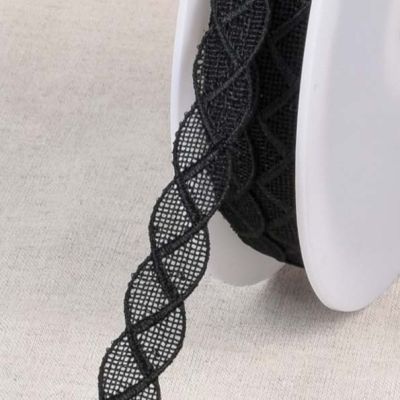 Guipure chainette 13 mm Noir x1m