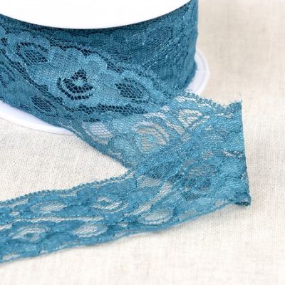 Dentelle Entre deux 45 mm - Bleu Pétrole x1m