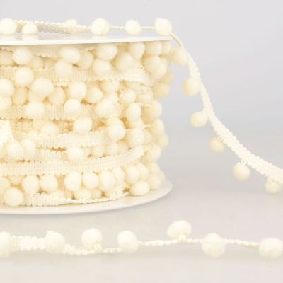 Galon Petit pompon Blanc cassé - Au mètre