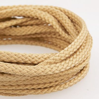 Cordon Tressé 5 mm - Beige x1m