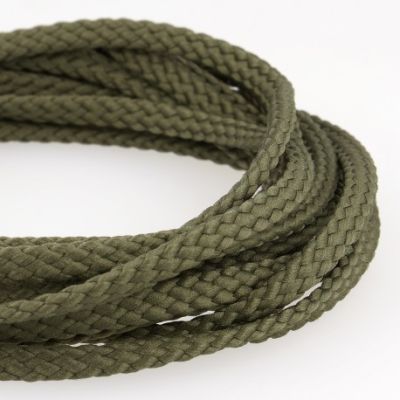 Cordon Tressé 5 mm - Vert Kaki x1m