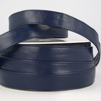 Sangle Simili cuir 25 mm Bleu Marine x1m