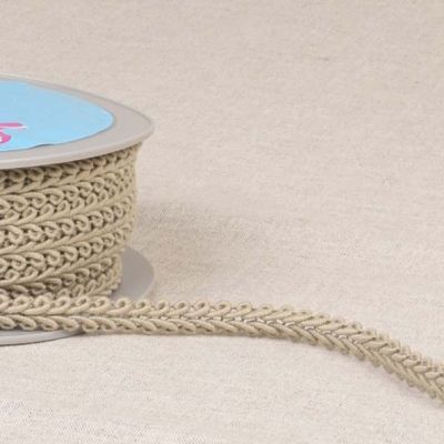 Galon points d&#039;épis 11 mm Beige x1m