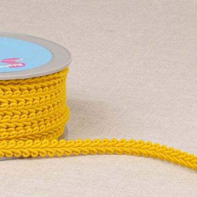 Galon points d&#039;épis 11 mm Jaune orangé x1m