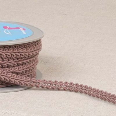 Galon points d&#039;épis 11 mm Vieux rose x1m