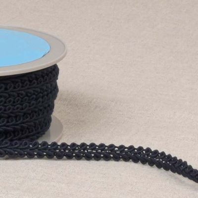 Galon points d&#039;épis 11 mm Bleu Marine x1m