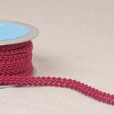 Galon points d&#039;épis 11 mm Framboise x1m