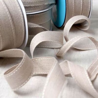 Galon Lin surpiqué Beige - 4 Tailles