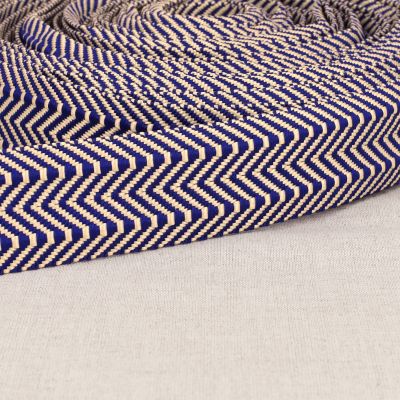 Sangle Double chevrons 38 mm Bleu marine x1m