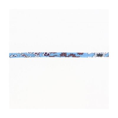 Cordon fleuri spaghetti Frou-Frou Bleu et parme