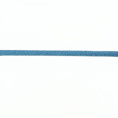 Cordon spaghetti brillant 7 mm Frou-Frou Bleu x1m