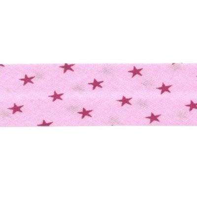 Biais étoiles Frou-Frou Rose pâle et rose foncé