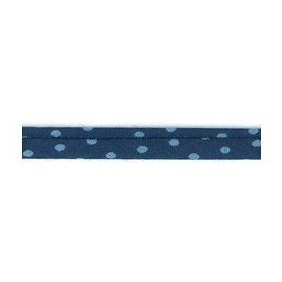 Cordon Pois spaghetti Frou-Frou Bleu foncé x1m