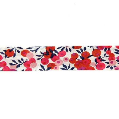 Biais Liberty of London 20 mm Wiltshire rouge x1m