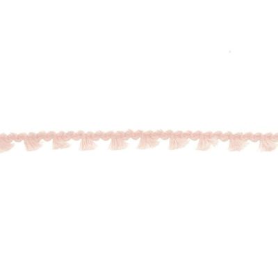 Galon pompon mini floches 8 mm Rose pâle x1m