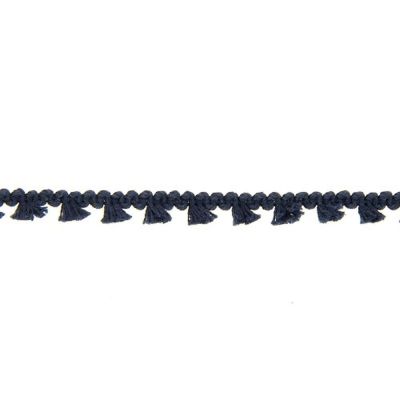 Galon pompon mini floches 8 mm Bleu marine x1m