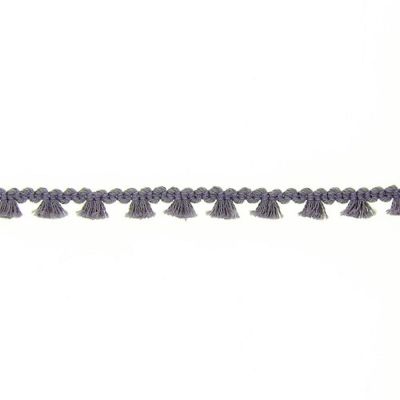 Galon pompon mini floches 8 mm Gris x1m