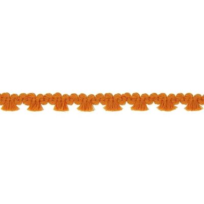 Galon pompon mini floches 8 mm Orange x1m