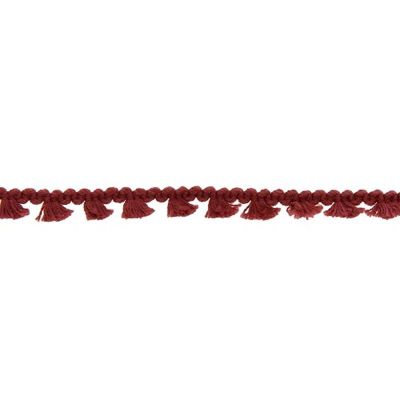 Galon pompon mini floches 8 mm Bordeaux x1m