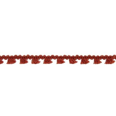 Galon pompon mini floches 8 mm Terracotta x1m