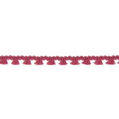 Galon pompon mini floches 8 mm Framboise x1m