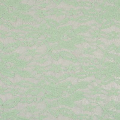Coupon Tissu Dentelle extensible Vert menthe - Coupon de 30 cm