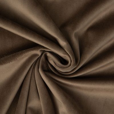 Tissu Velours ras d&#039;habillement uni Marron - Par 10 cm