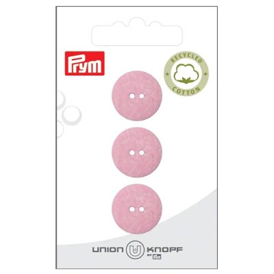Bouton Prym Coton/Polyester recyclé Anna 18 mm x3 - Rose clair
