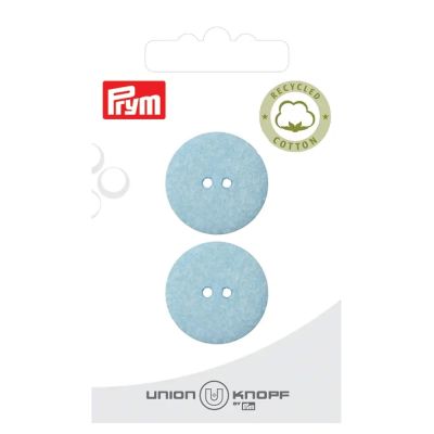 Bouton Prym Coton/Polyester recyclé Anna 23 mm x2 - Bleu clair