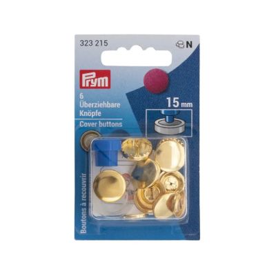 Boutons à recouvrir en laiton avec outil de pose Prym Or - 4 tailles
