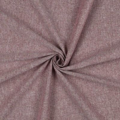 Tissu Coton fil teint Louis sur fond Aubergine - Par 10 cm