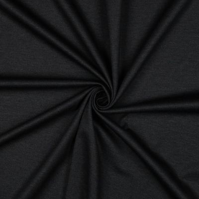 Tissu Jersey Milano Chevrons sur fond Gris anthracite profond - Par 10 cm