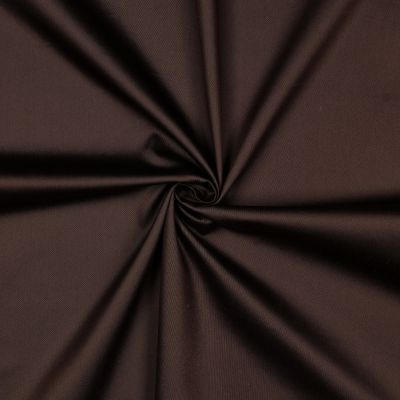 Coupon Tissu Satin de Coton uni Marron chocolat - Coupon de 30 cm