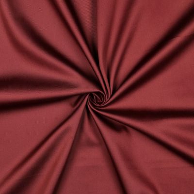 Tissu Satin de Coton uni Bordeaux - Par 10 cm