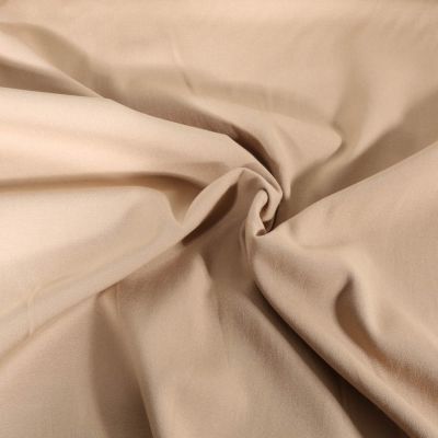 Tissu Viscose Twill extensible uni Beige - Par 10 cm