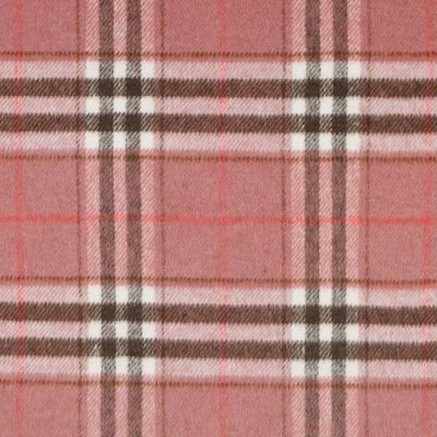 Tissu Tartan Ecossais Highlands touché laine lourd Rose blush - Par 10 cm