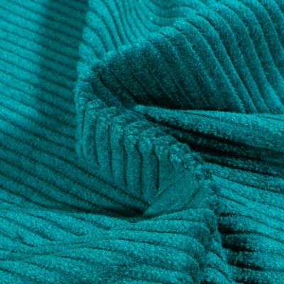 Tissu Velours Grosses côtes Bleu pétrole - Par 10 cm