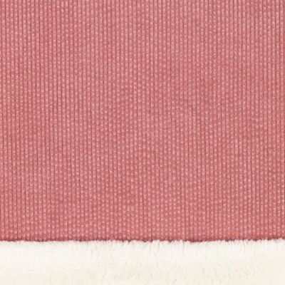 Tissu Velours envers fausse fourrure Rose - Par 10 cm