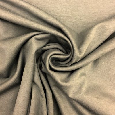 Tissu Jersey Coton uni Taupe - Par 10 cm