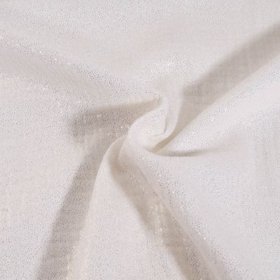 Tissu Double gaze Pailleté uni Blanc - Par 10 cm