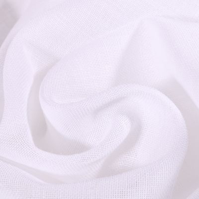 Tissu Voilage grande largeur uni Blanc - Par 10 cm