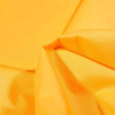 Tissu Popeline de coton unie Bio Jaune - Par 10 cm