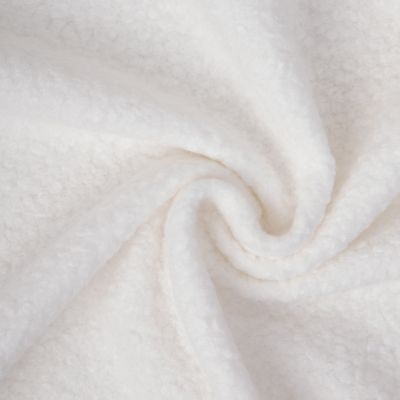 Tissu Bouclette Curly uni Blanc - Par 10 cm