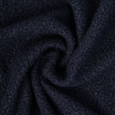 Tissu Bouclette Curly uni Bleu nuit - Par 10 cm